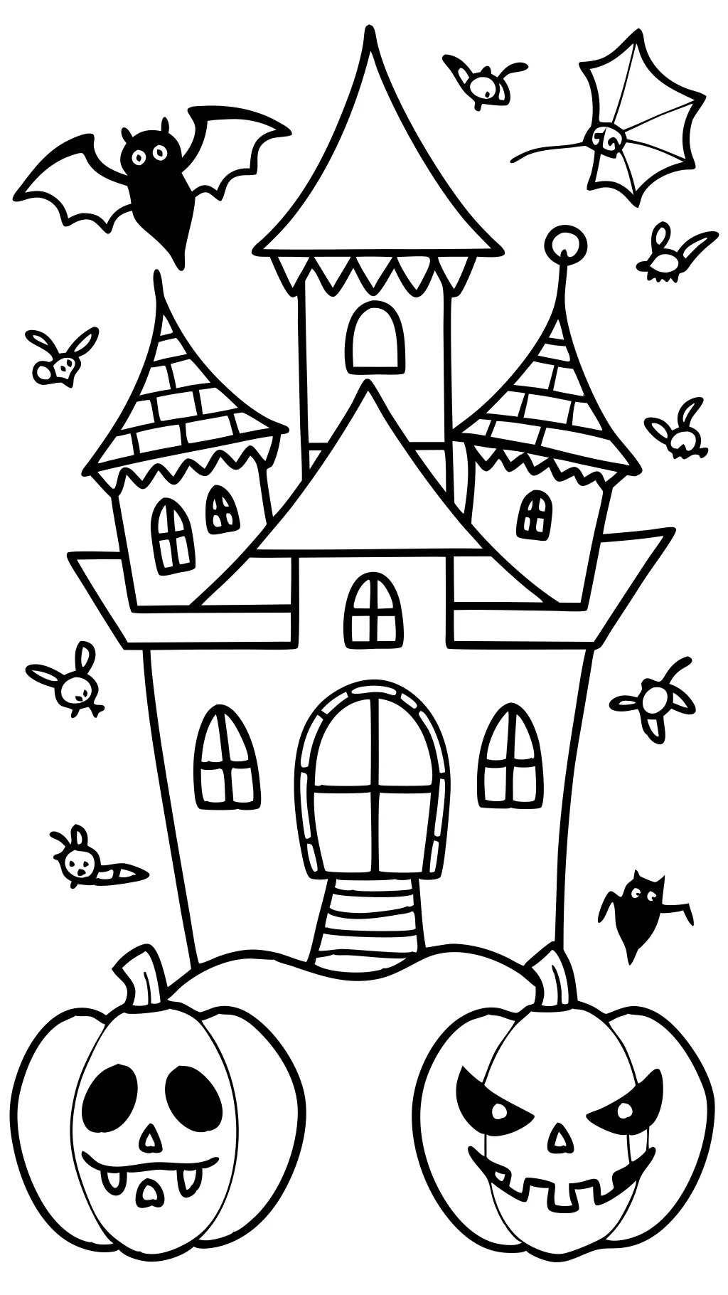 free printable scary halloween coloring pages